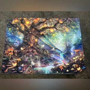 Fantasy Forest Nature Wall Hanging, 60 x 40,Magical Enchanted Jungle